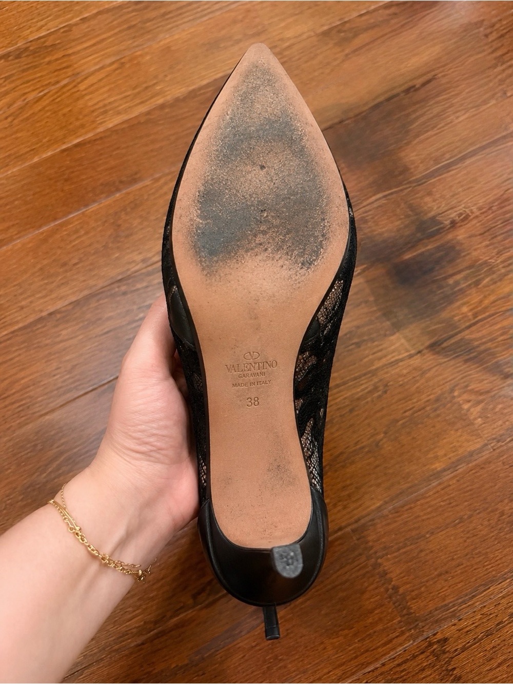 Valentino Black Lace Pointed Stiletto Ankle Bootie - Picture 8 of 8